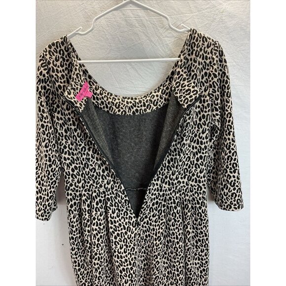 Betsey Johnson‎ vintage fit and flare leopard print dress 3/4 sleeve size 6 Y2K - Picture 5 of 10